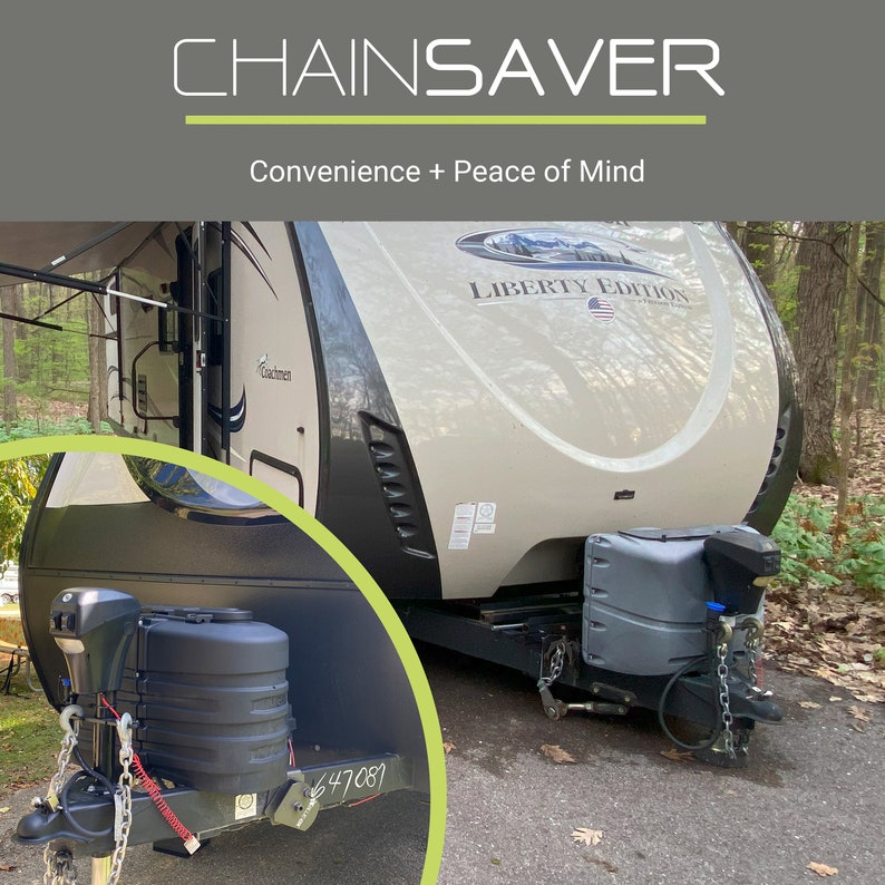 Tongue Jack Trailer Towing Organizer Kit Nylon Chain Saver With