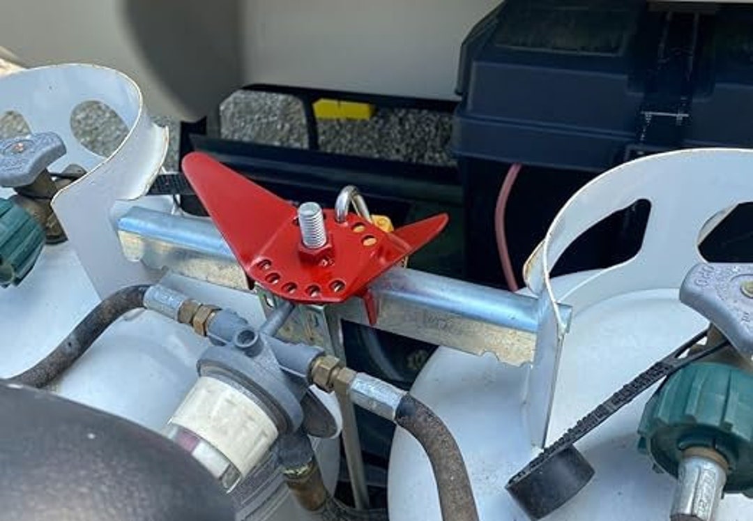 GR Innovations RV Dual Propane Lock Propane Tank Locking Device Made in