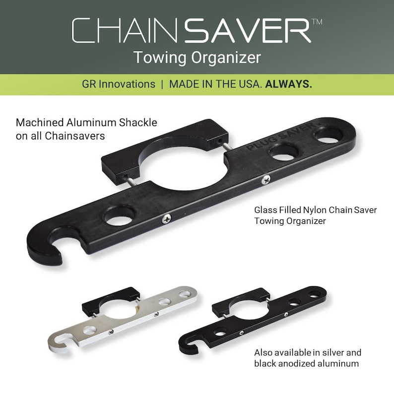 Tongue Jack Trailer Towing Organizer Kit Nylon Chain Saver With