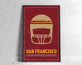 San Francisco Football Retro Poster Digital Download Wall Art
