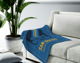San Diego Football Velveteen Plush Blanket