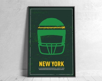 Póster retro de fútbol de Nueva York 2, descarga digital, arte mural