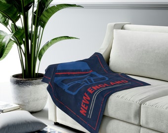 New England Football Velveteen Plush Blanket