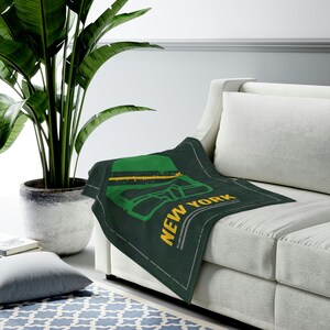 New York Football Velveteen Plush Blanket