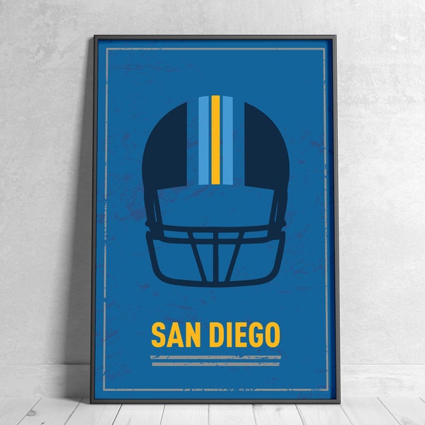 San Diego Football Retro Poster Digital Download Wall Art