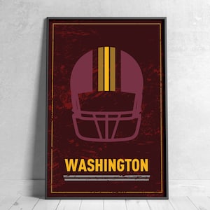 Washington Football Retro Poster Digital Download Wall Art