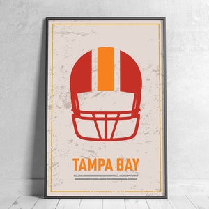 Tampa Bay Football Retro Poster Digital Download Wall Art