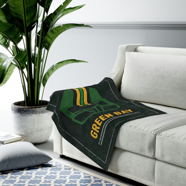 Green Bay Football Velveteen Plush Blanket