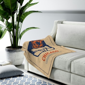 Chicago Football Velveteen Plush Blanket