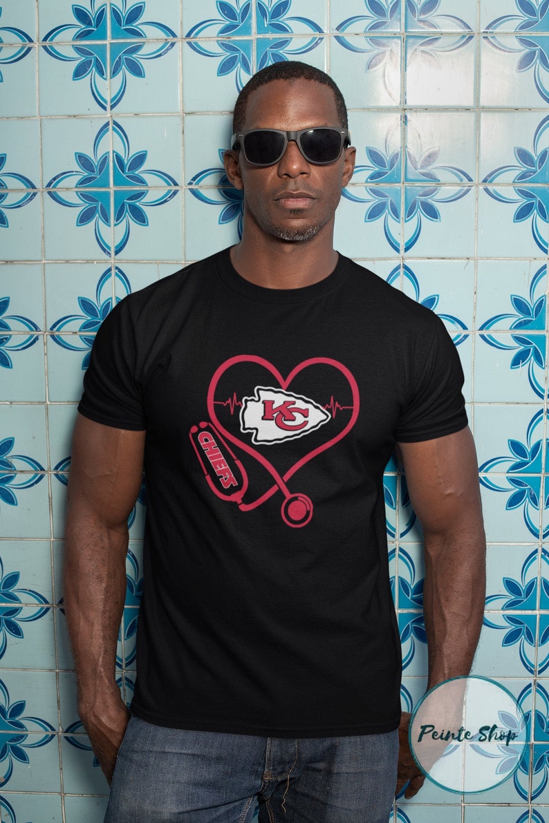 Kansas City Chiefs Heart T-shirt Gift For Kansas City Chiefs Fan KC Chiefs Logo Sweatshirt Chiefs Unisex T-shirt