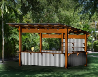 Projeto da estrutura da churrasqueira para cozinha externa - Pavilhão de 4,11 m x 2,74 m (para download)