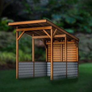 Grillscape/bbq shack or shelter - downloadable plans - 8'x14' ("The Anaconda")