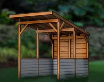 Grillscape/bbq shack or shelter - downloadable plans - 8'x14' ("The Anaconda")
