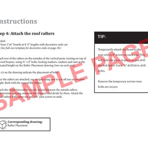 Image of a sample page from these downloadable assembly instructions. Step 4 page.