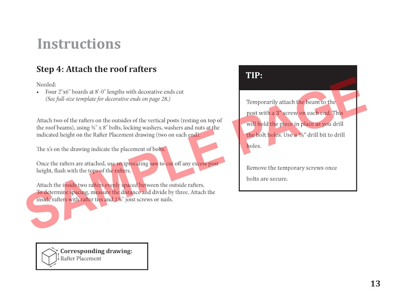 Image of a sample page from these downloadable assembly instructions. Step 4 page.