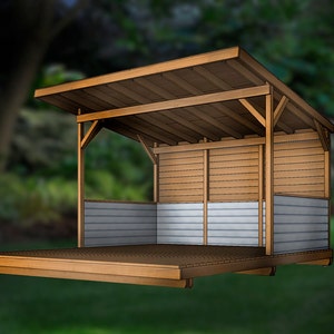 Covered Grillscape bbq Shack With Deck Downloadable Plans 15 x16 the Ox With Deck Etsy