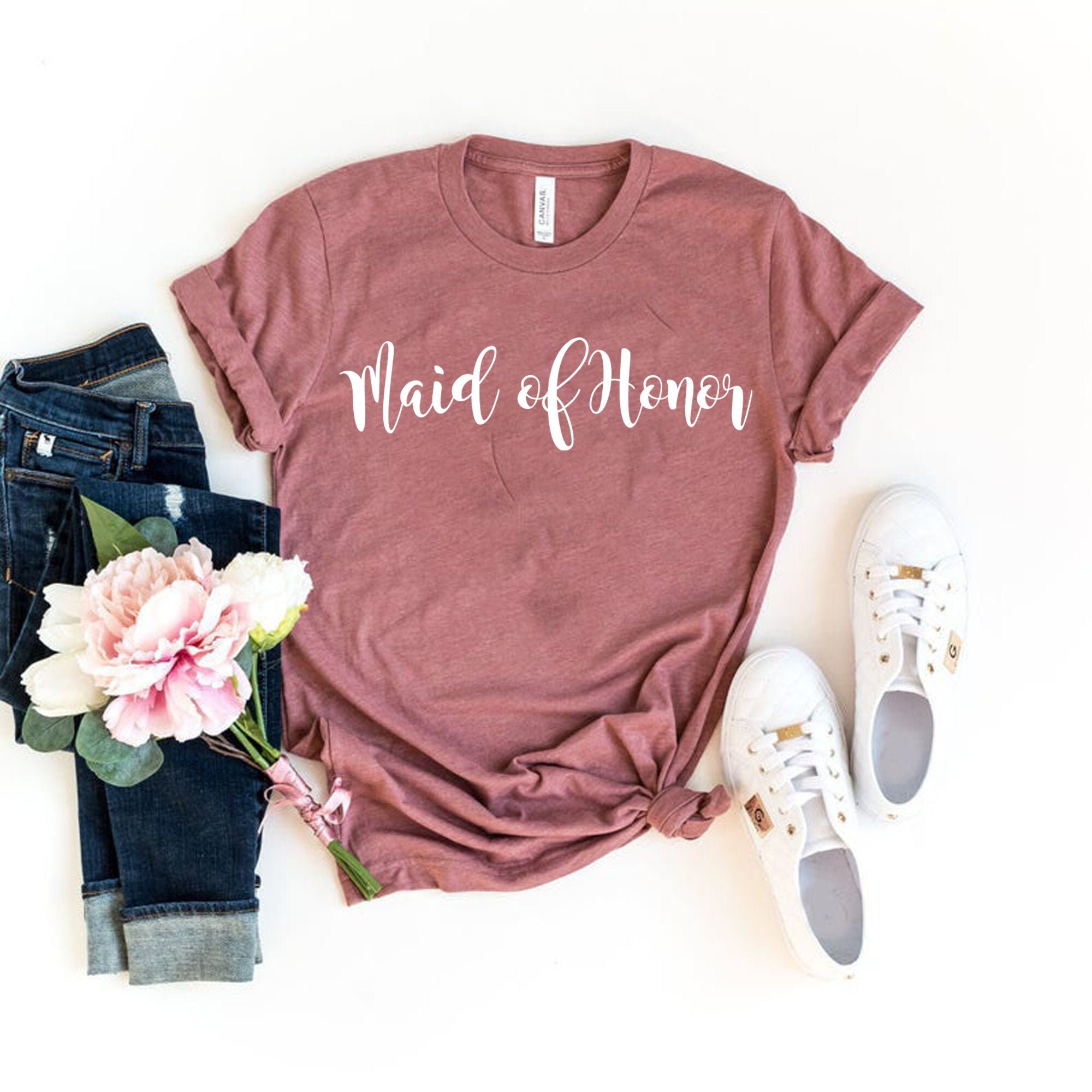 Maid of honor proposal shirt maid of honor gifts maid of | Etsy