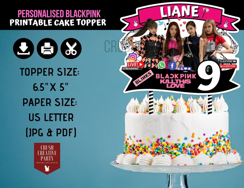 blackpink party decor printable personalised blackpink centerpiece blackpink party supply blackpink sticker blackpink cake topper cake toppers cake toppers picks timeglobaltech com