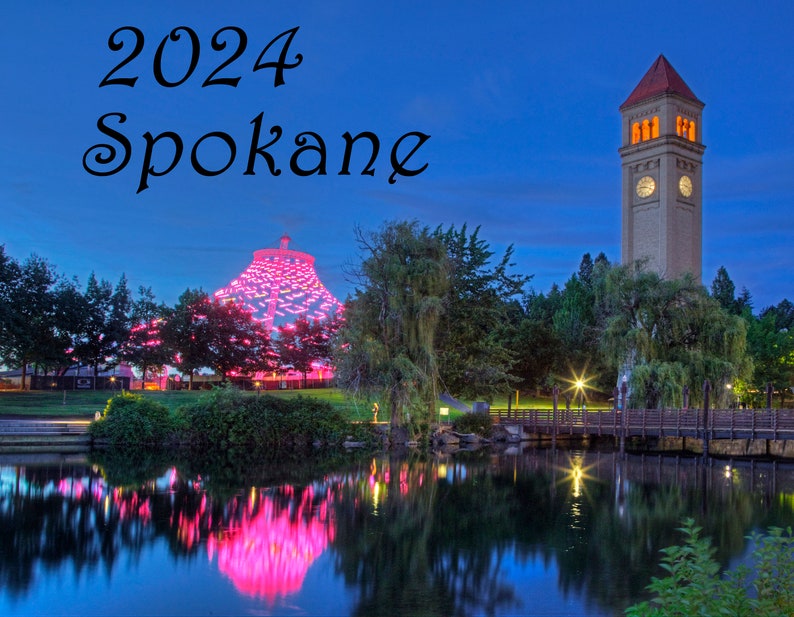 Spokane Wall Calendar for 2024 Etsy