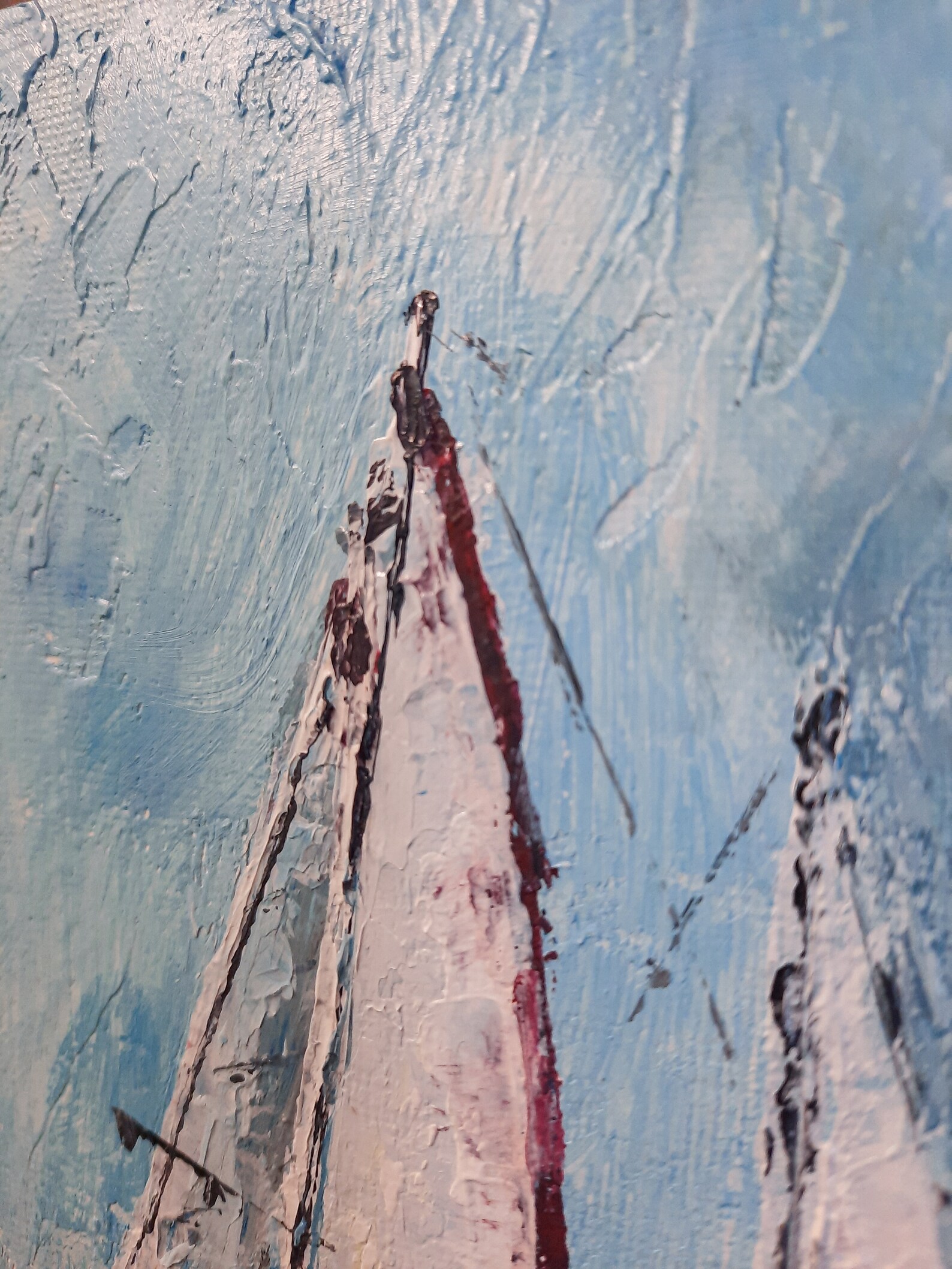 Abstrakte Boot Malerei kleine nautische Malerei Seascape Acryl | Etsy