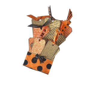 HALLOWEEN LOADED POCKET - Fall, Autumn, Paper Bag Pocket, Junk Journal, Journal, Journaling Cards, Ephemera, Embellished