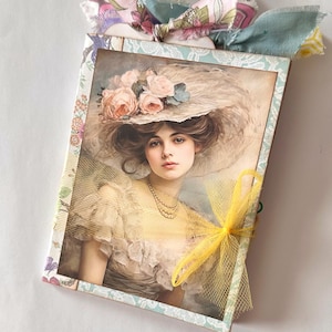 JUNK JOURNAL - Junk Journal, Keepsake, Memories, Diary, Journal, Ephemera, Flowers, Butterflies, Victorian Ladies