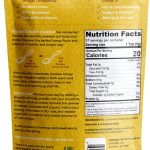 HONEY POWDER 10 oz - Natural Sweetener - Sugar Substitute immagine 2