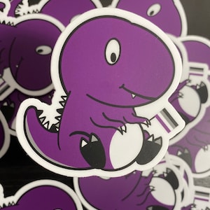TyrannosaurACE Rex | Dinosaur Pride Stickers | Asexual Pride