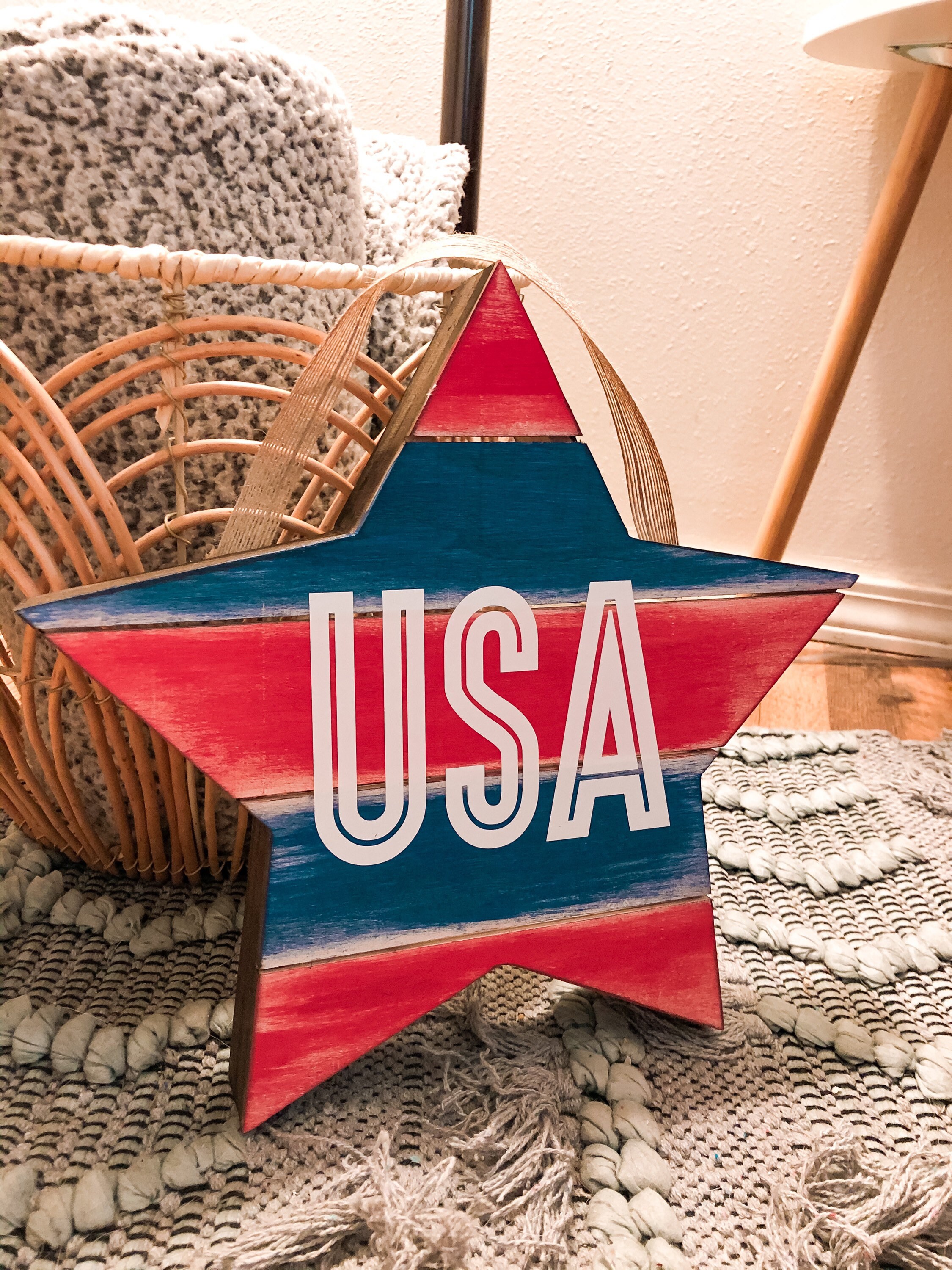 Estrella de madera 3D USA / decoración del hogar / | Etsy