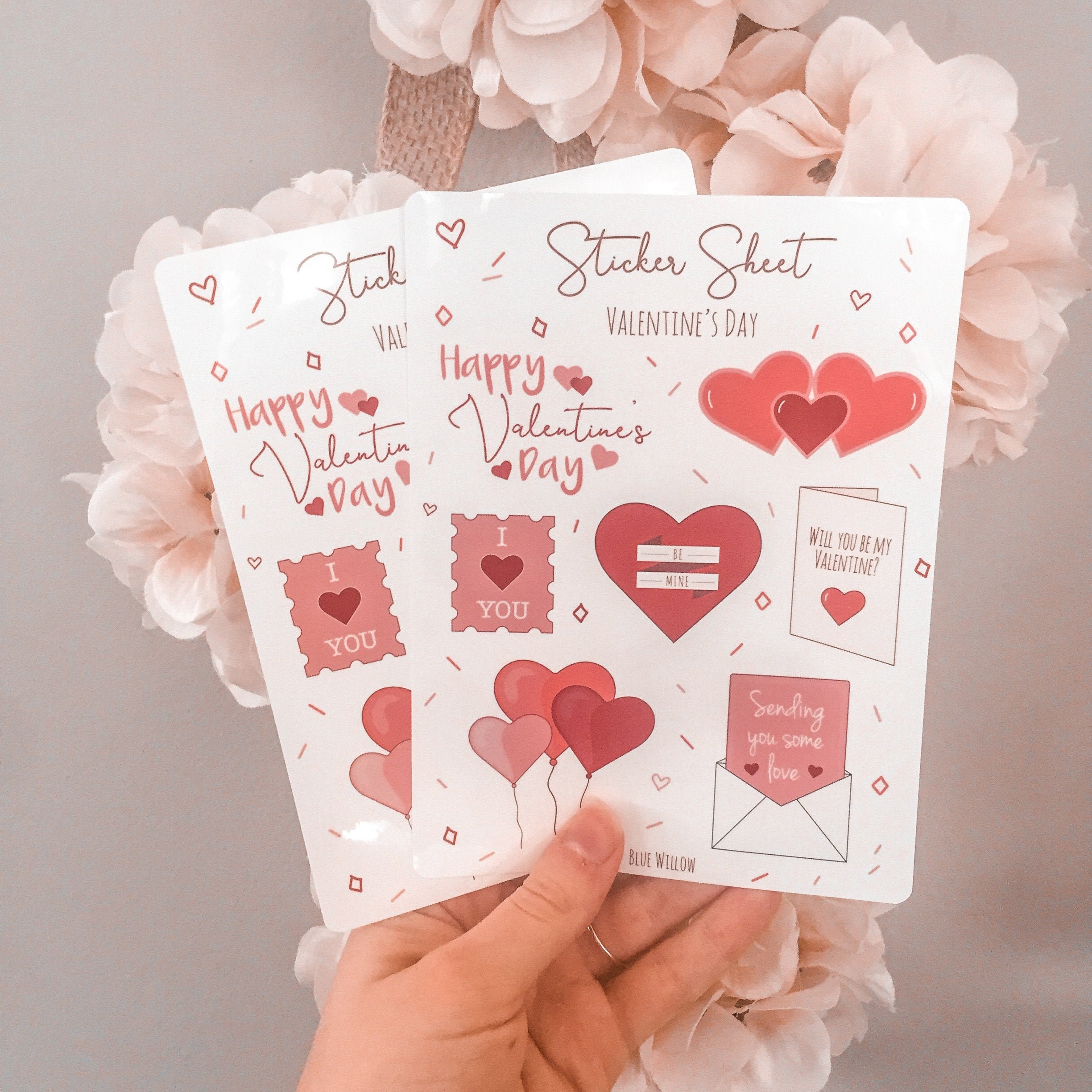 Valentine's Day Sticker Sheet Etsy