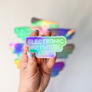 Electronic Network Love SVT Holographic Sticker