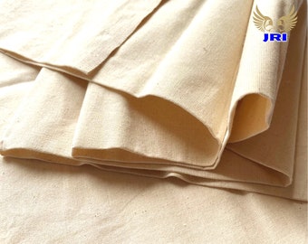 Tissu calicot 160 cm, extra large, poids moyen, qualité supérieure, 100 % coton naturel écru, par JRI® - (expédition le jour même)