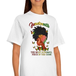 Junteenth Das stärkste Teil im Spiel Unisex Classic Tee - Black Queen Tee - Schwarzes Queen Shirt - Geschenk für Sie, Unisex T-Shirt, Grafik