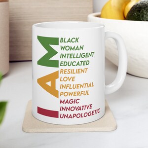I AM Empowered: Celebrating Black Excellence Coffee Mug for Black History Month | Affirmation Coffee Mug for Black Women