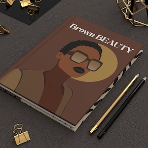 Black Girls Notebook and Journal Brown Beauty Self-Love Journal Gift for Her Afrocentric Stationery Gift for Her Birthday, Mother&#39;s Day