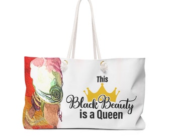 Black Beauty Queen Tote Bag | Black Woman Tote | Afrocentric Bags | Gifts for Black Women | Travel Tote Bag-Gift for her | Gifts for her
