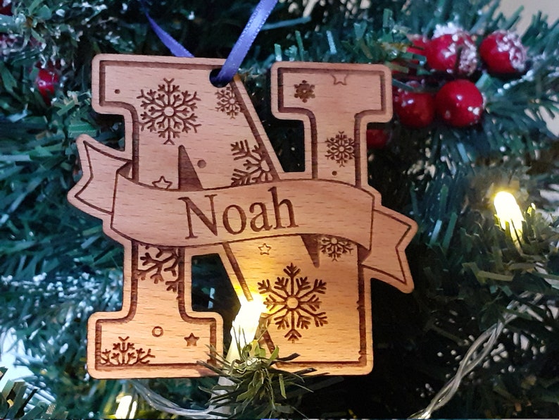 Personalized Alphabet Christmas decorations. zdjęcie 1