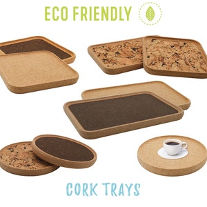 Cork Modern Tray, Cork Serving tray, Sustainable house decoration, Natural Rectangular Cork Bark Tray, Eco Friendly Tray • MA013