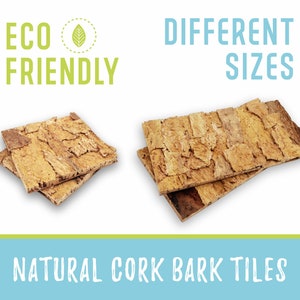 Natural Belly Cork, Bark Tiles, Wall Tiles panel, cork plank, Virgin Cork Panel for Air Plants, Vivarium and Terrarium Decor • MA019