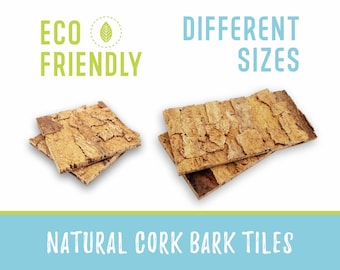 Natural Belly Cork, Bark Tiles, Wall Tiles panel, cork plank, Virgin Cork Panel for Air Plants, Vivarium and Terrarium Decor • MA019