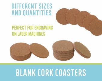 Blank Cork Coasters - Cork coasters for crafts - Cork coasters bulk • MA005