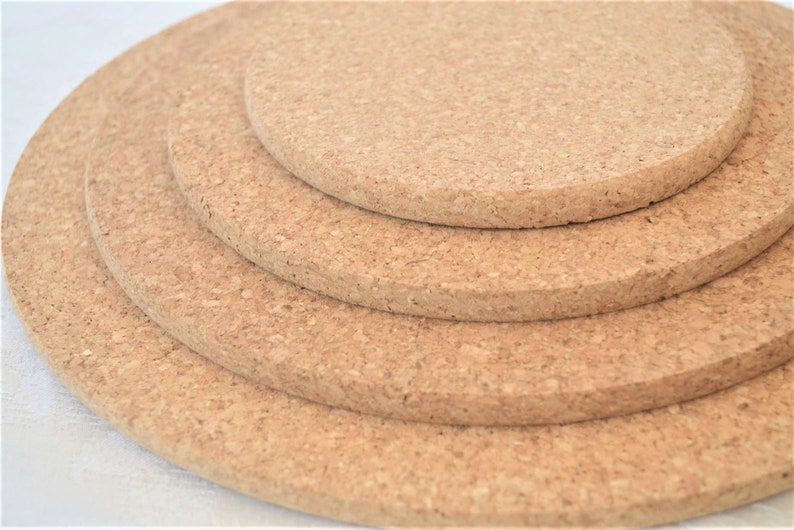 Cork Hot Pads Cork Trivet in Square and Round shape, Chunky Hot Pads Natural Cork Cork hot pot holders MA008 image 6