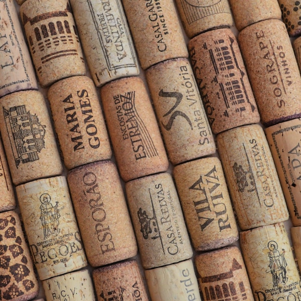 Used Wine Corks Halves - for make Dart Boards Memo Boards - Wall decor - Art with corks - from different Vineyards • MA003