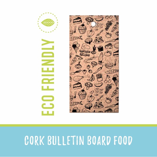 Cork Board with food designs |  Cork bulletin board | Pin board | Message board • MA017