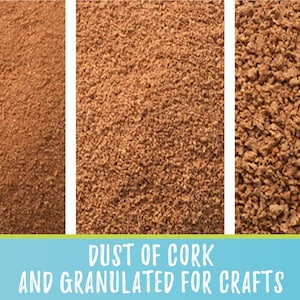 Cork Granule for crafts, Hamster Substrates, Powder for fishing bait, Pop up boilie Balls mix Dust, Pet bedding, Scenic material • MA006
