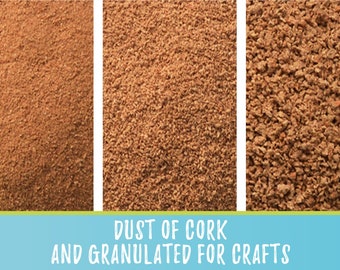Cork Granule for crafts, Hamster Substrates, Powder for fishing bait, Pop up boilie Balls mix Dust, Pet bedding, Scenic material • MA006
