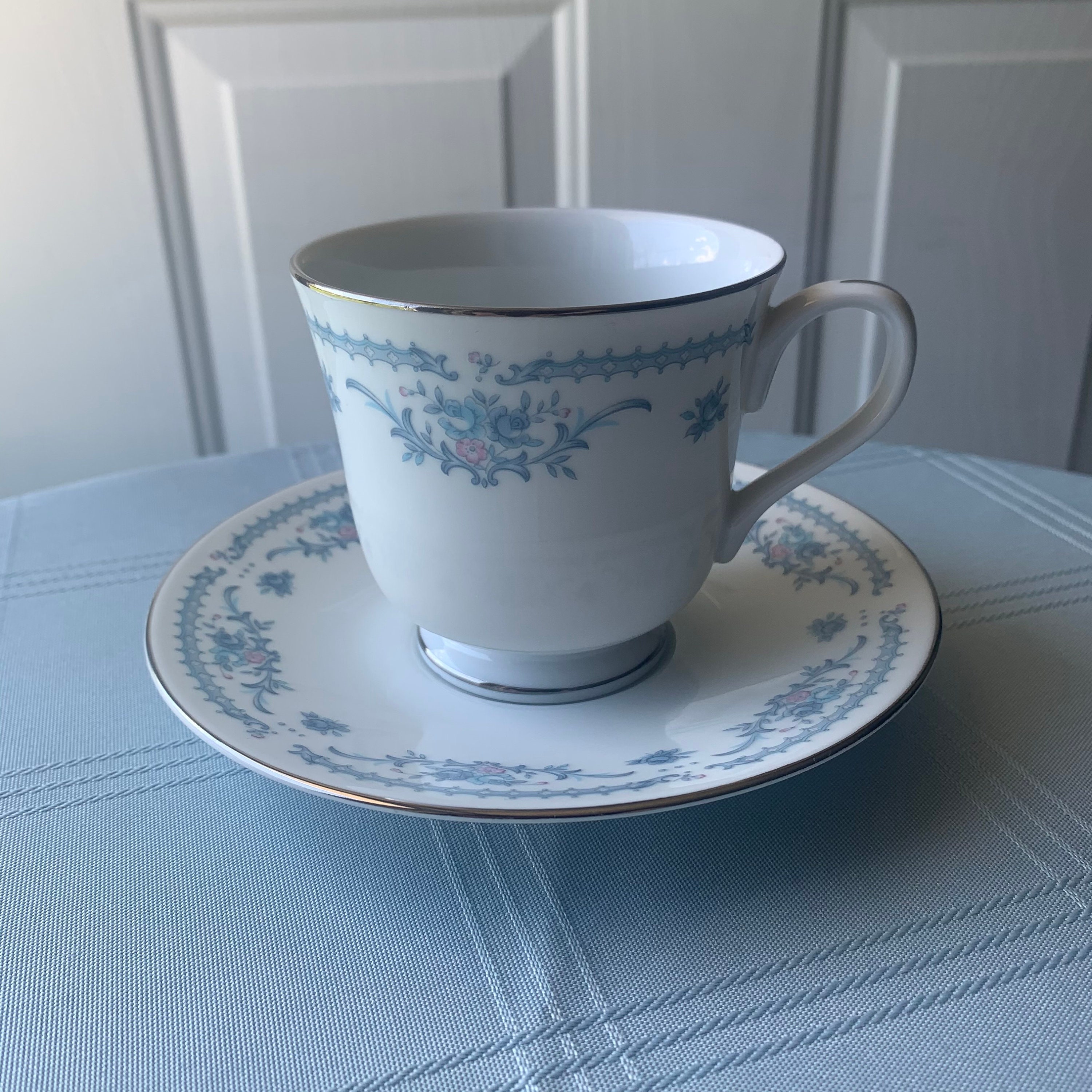 China Cup and Saucer Set of Two H Fine China Marie Pattern Japan -   Canada