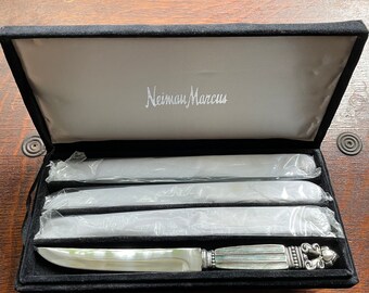 Silver Steak Knives Etsy