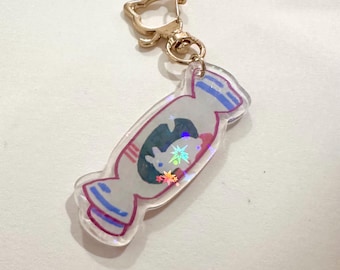 White Rabbit Sweet Holographic Keychain
