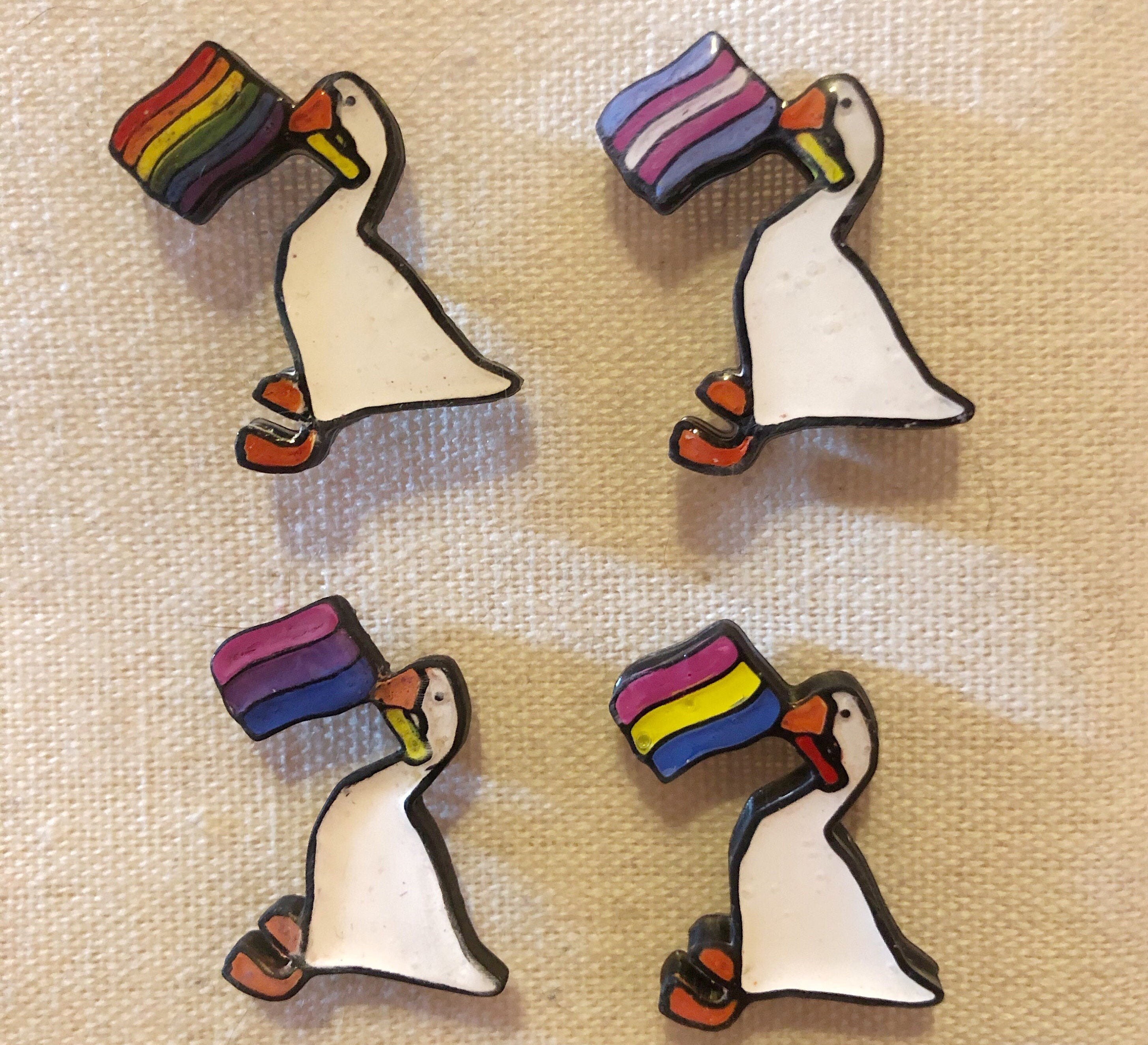 Pride LGBTQ goose pins Etsy